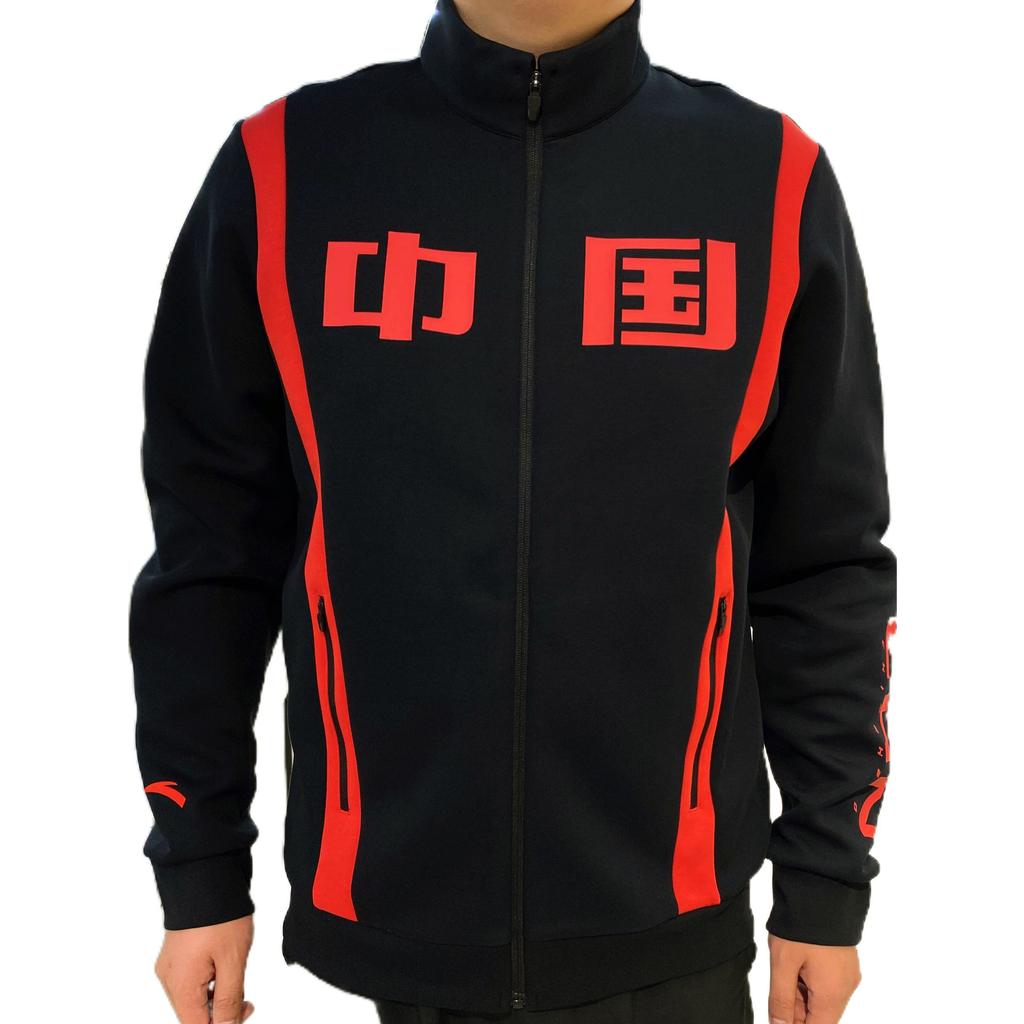 Anta Мужская толстовка на молнии с буквенным принтом, черные 152237707-4