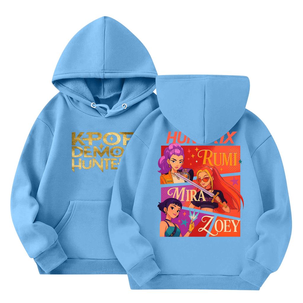 Детская мода Легкий пуловер с длинным рукавом с карманами Толстовка с принтом