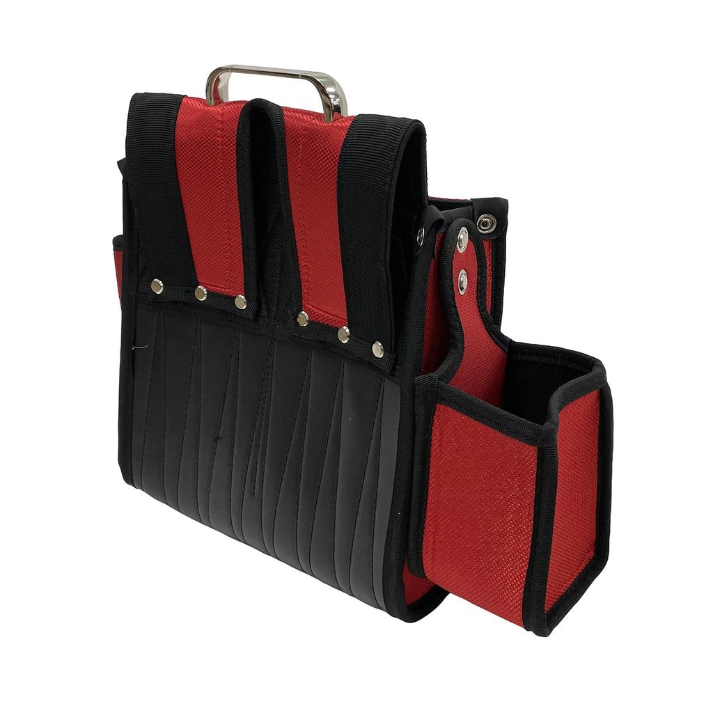 SK11 Takumi Temporary Frame Nail Pouch with Ink Pot Reinforced Inner Chisel Red Carpenter's Pocket, Large, Bottom, Pocket, Holder, (SC-11)