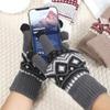 New Arrivals Open Run Fingerless Gloves For Smartphones Argyle Knit