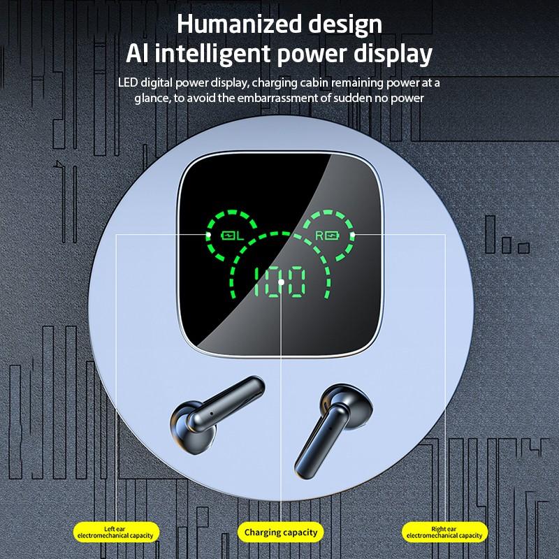 K60 Mirror TWS Беспроводные наушники Bluetooth 5.3 Гарнитура HiFi Звуковые музыкальные наушники Беспроводные наушники