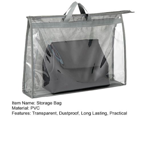 Сумка-мешок для пыли, прозрачный органайзер для хранения сумок с ручкой, прозрачный дизайн, легкий