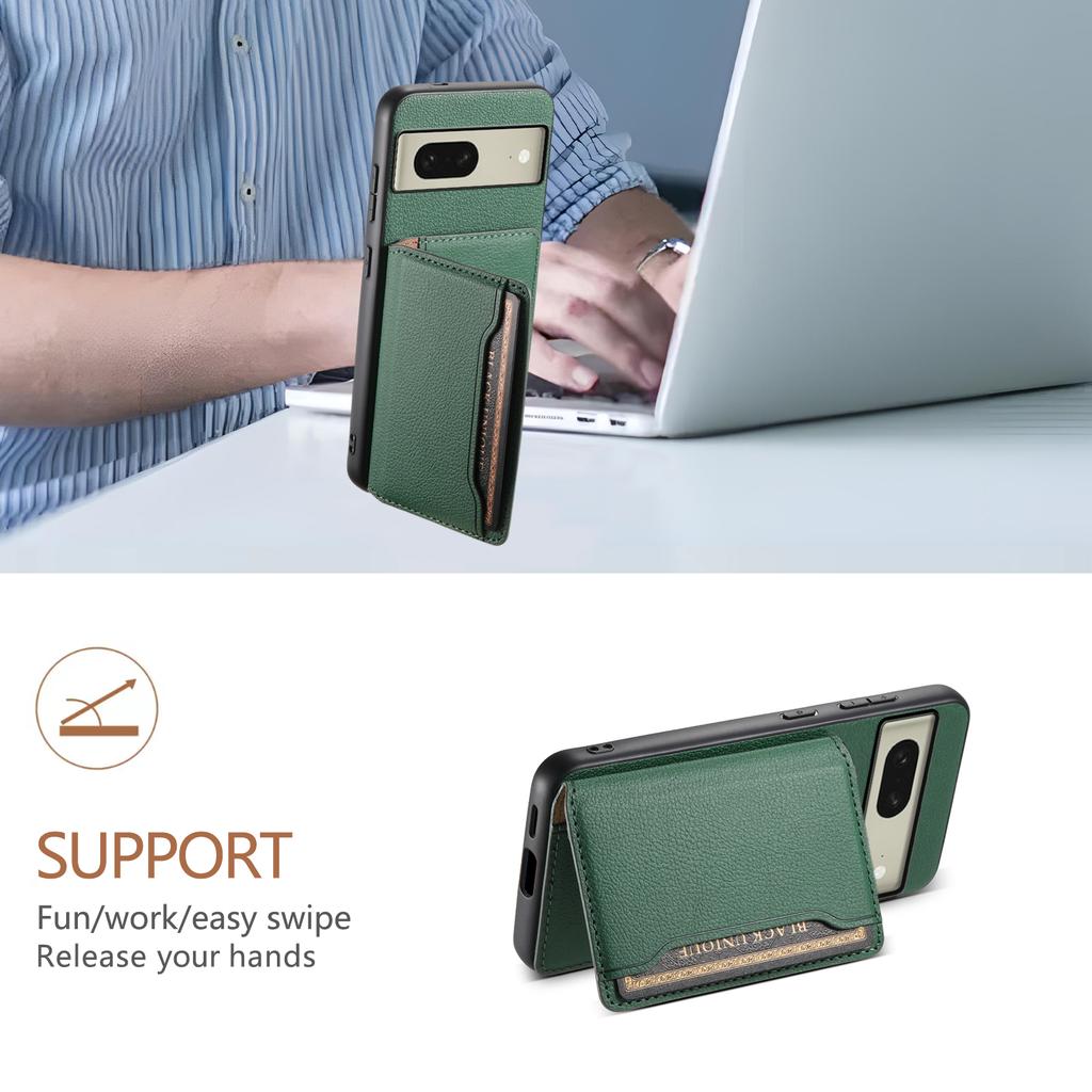 For Google Pixel 8 Case Calf Texture PU Leather Coated TPU+PC Mobile Phone Cover