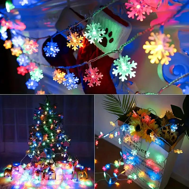 Xiaomi 1PC Christmas Snowflake String Lights LED Battery Operated Waterproof Snowflake Fairy Lights For Bedroom Home Garden Party Decor