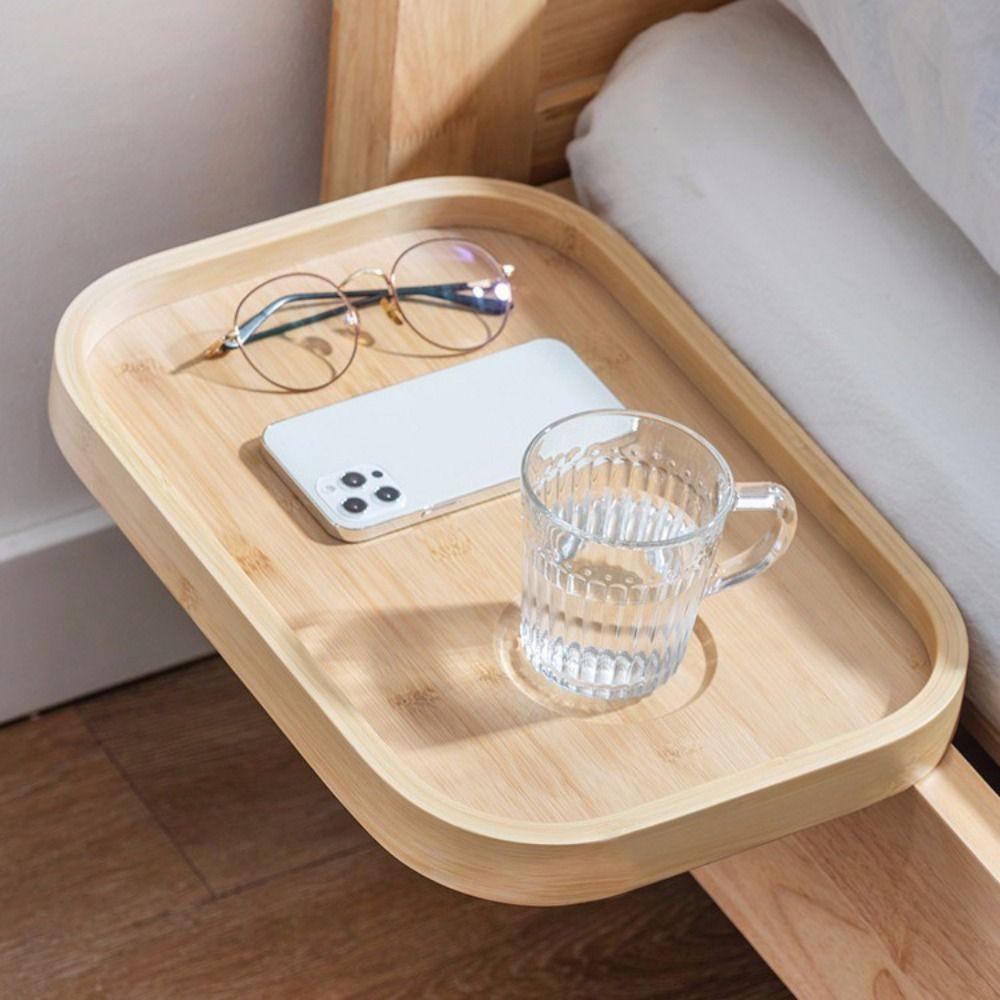 Нескользящая бамбуковая прикроватная полка с подстаканником, небольшой прикроватный столик, подвесной держатель для хранения вещей, двухъярусная кровать