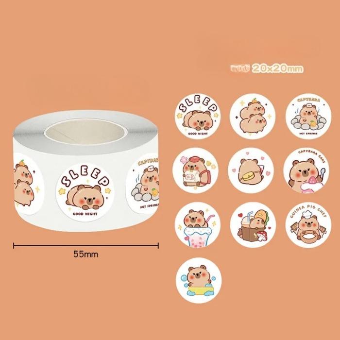 300 шт./рулон Кавайная Мультяшная Наклейка Черный Кот Наклейки для Запечатывания Пузырчатых Конвертов Декоративные Наклейки Веселые Милые Канцелярские Товары Наклейки для DIY для Детей