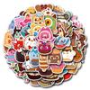 50 милых мультяшных наклеек Munchlings в стиле граффити для самостоятельного оформления бутылок для воды и чемоданов