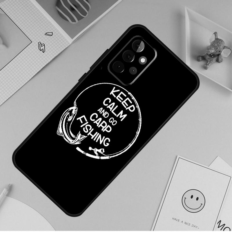 Carp Fish Fishing Rod Case For Samsung Galaxy A55 A35 A25 A15 A51 A71 A12 A32 A52 A13 A33 A53 A14 A34 A54 Coque