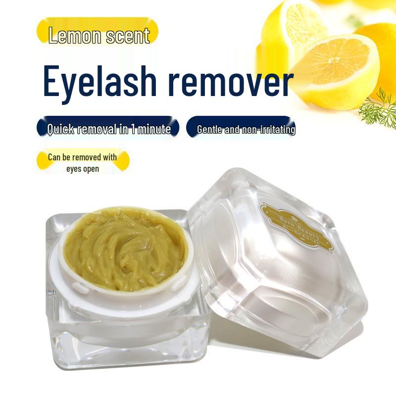 Lemon-Scented Eyelash Glue Remover Cream: Mild, Non-Irritating, Works In 1 Minute, 10g