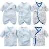 Litchii Guusii Комбинезон для новорожденного, хлопок, с длинным рукавом, милое голубое белье, набор из 6 предметов, майки, майки, 100% одежда,
