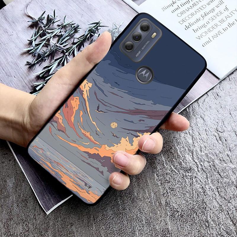 Чехол для телефона с пейзажем неба и пейзажем аниме для Moto Edge 50 40 Pro Edge 40 30 Ultra Neo Fusion G Power G Stylus G Play E32 E20 E40