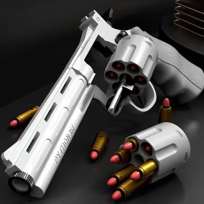 Игрушка ZP5 357 Револьвер Автоматический Механический Запускатель Непрерывной Стрельбы Мягкая Пуля Игрушечный Пистолет CS Детский Игрушечный Пистолет19/23/28см