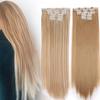 Hair Extensions Synthetic Straight Hair Clips For Women Pure Color 150g High Temperature Fiber