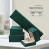 Right Angle Dark Green Jewelry Packaging Box for Rings, Bracelets, Necklaces, and Pendants.
