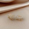 Elegant Trendy Claws Shape Wedding Earring for Women Luxury Korean Stud Earrings Fashion Jewelry