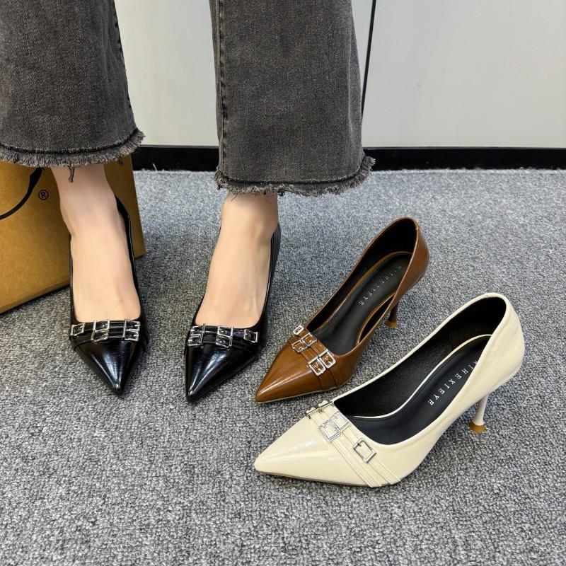 Women Pumps Fashion Elegant Female Shoes Thin High Heels New In Pointed Toe Red Sandals Ladies Sandals Slides Footwear