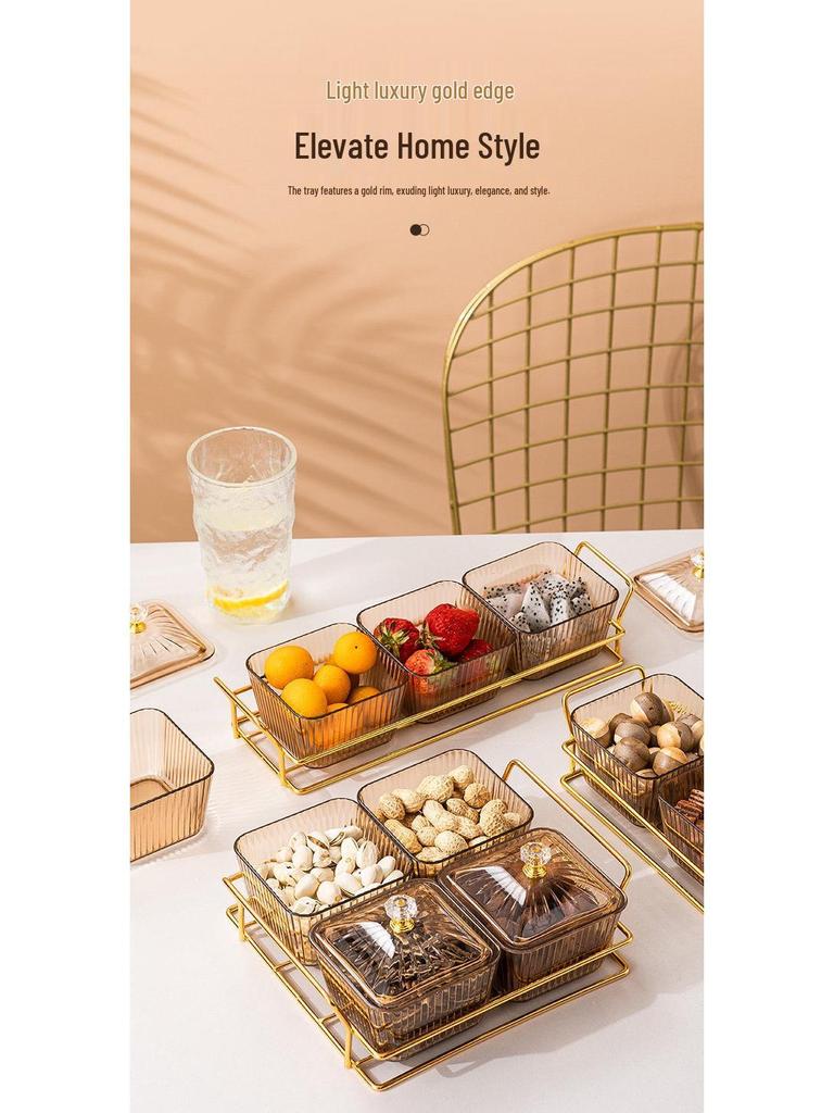 Креативная пластиковая тарелка с отделениями для закусок для гостиной или бара