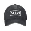 Логотип NIN Nine Inch Nails Джинсовая Ткань Кепка Повседневные Бейсболки Регулируемая Шляпа Летние Унисекс Бейсболки