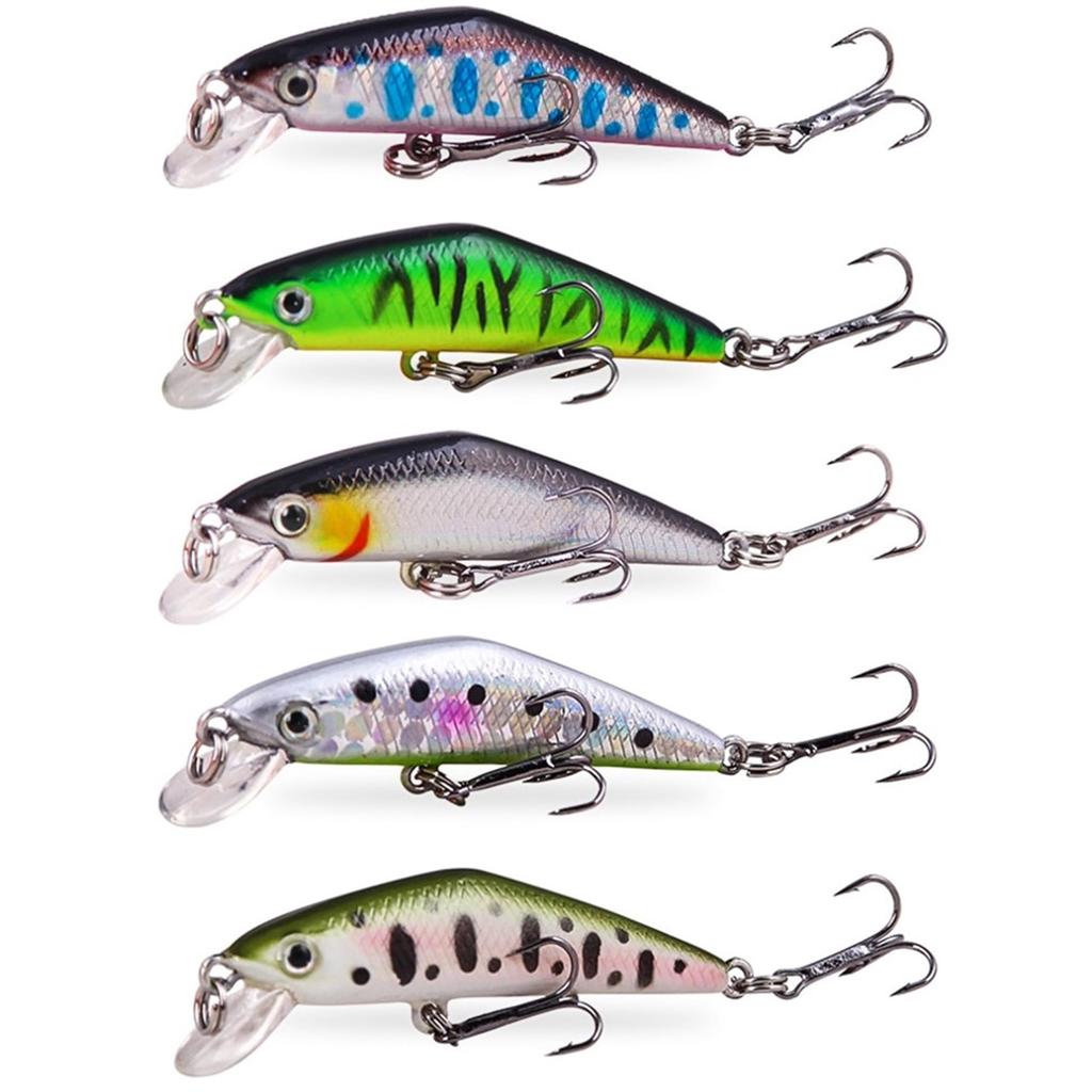 Ночная армейская рыболовная приманка форель гольян 5 цветов набор приманок легкий тонущий горный поток гольян 2.7 г