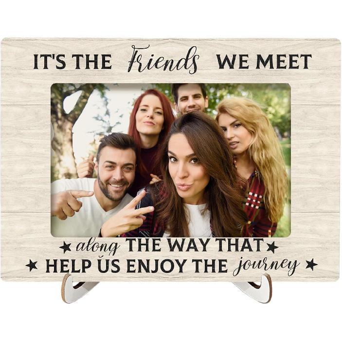 Friends Picture Frame 4x6 - Friendship Gifts for Women, Gifts for Best Friend Women, Friendship Gift for Bestie, Thank You Gift for Friends, Friend