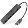 Plugable USB Hub 4 Ports Compatible with Windows PC Surface Pro Chromebook Linux No Charging 3.0 Android,