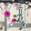 1 PCS Butterfly Wind Chimes, Blue Metal Wind Chimes Outdoor Blue Metal For Women Butterfly Decorations, Outdoor Decor