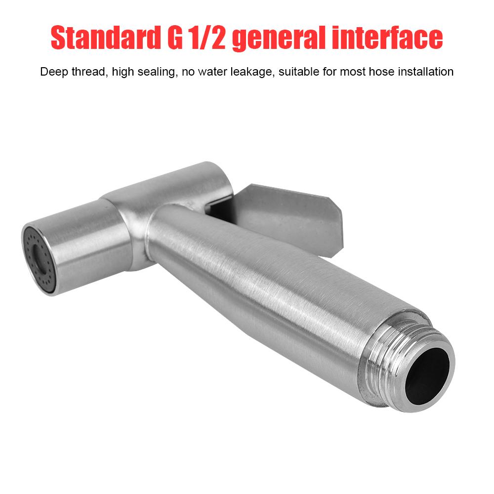 Душевая лейка Нержавеющая сталь Без сверления Набор биде-спрея Для туалета Для ванной ручной распылитель самоочищающийся Ручной смеситель для биде Ручной