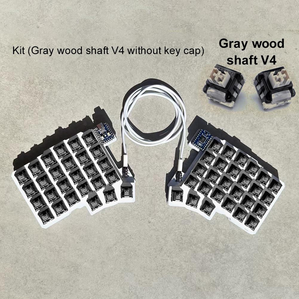 Проводная раздельная клавиатура Silakka54 с поддержкой горячей замены клавиш, совместимостью с QMK/VIAL, эргономичным дизайном для левшей и правшей, а также настраиваемой клавиатурой RP2040zero.