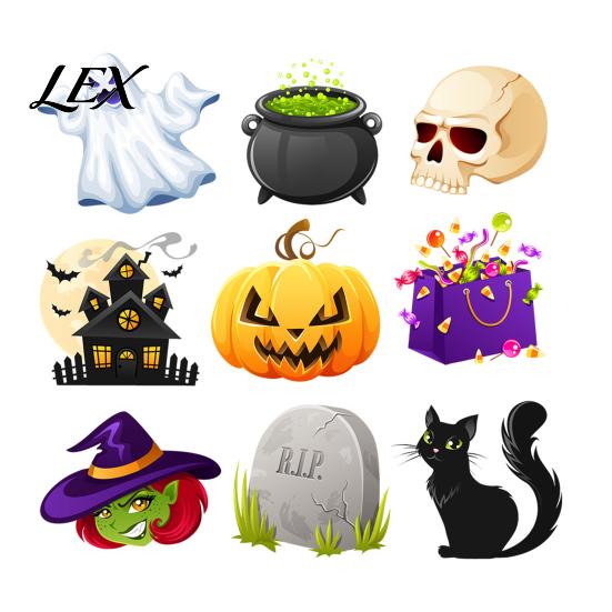 Decorative Decals for Halloween Atmosphere Wall Stickers, PVC Waterproof Windows, Classic Ghosts Large Window Clings Glass Pumpkins Skeletons