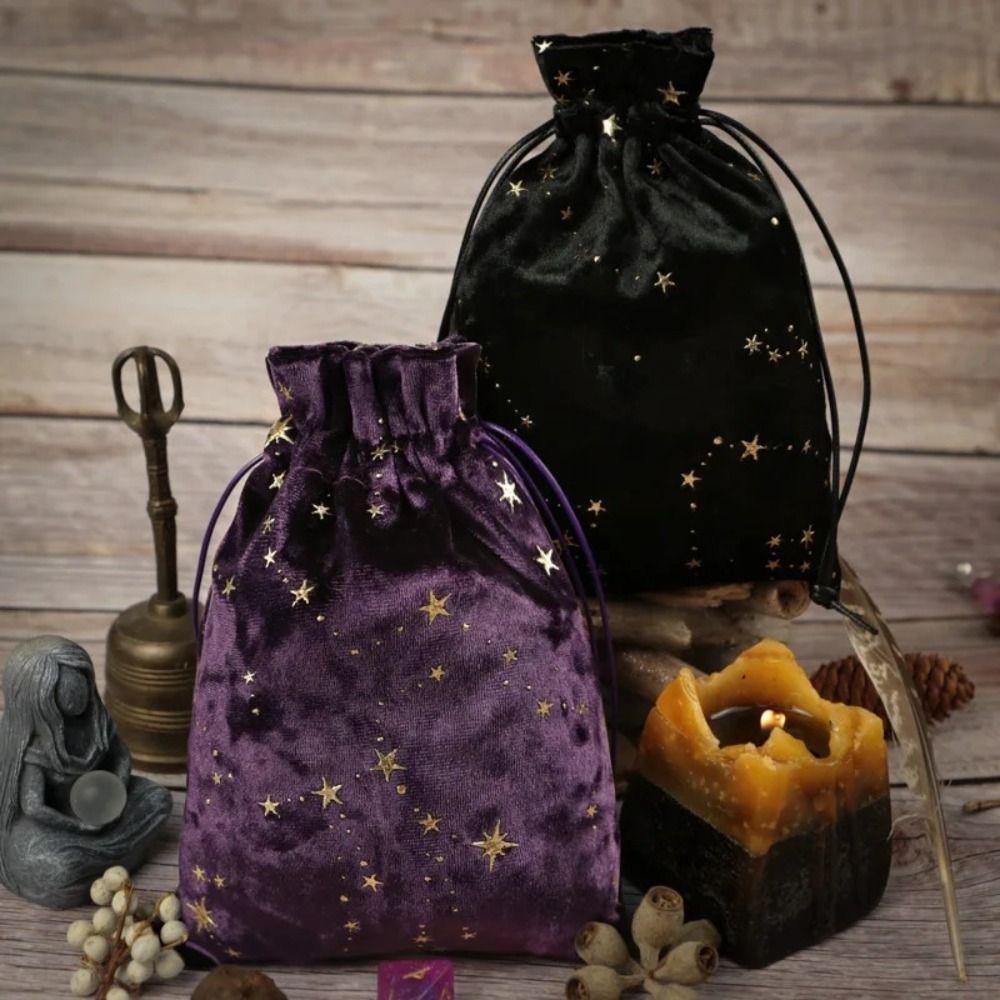 Tarot Oracle Cards Storage Bag Velvet Jewelry Bag Trendy Tarot Pouch