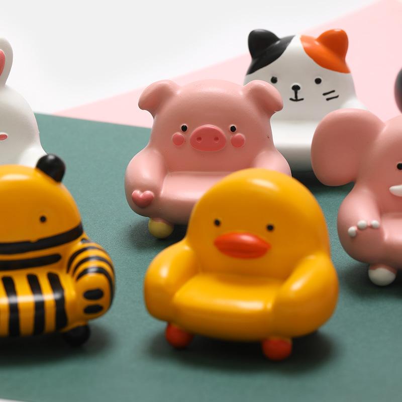 Cartoon Animal Sofa Refrigerator Sticker Magnet Resin Creative Stereo Magnet Ins Can Be Used As Decoration