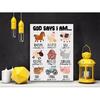 Hijie pirational Motivational God Says I Am Poster Canvas Wall Art for Nursery Home Decor Christian Farm Animals Canvas Print Painting Ready to Hang