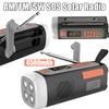 Радио AM/FM/SW 4500 мАч Аварийное радио Совместимый с Bluetooth Динамик USB C / Солнечная / Ручная зарядка для аварийных походных радиоприемников