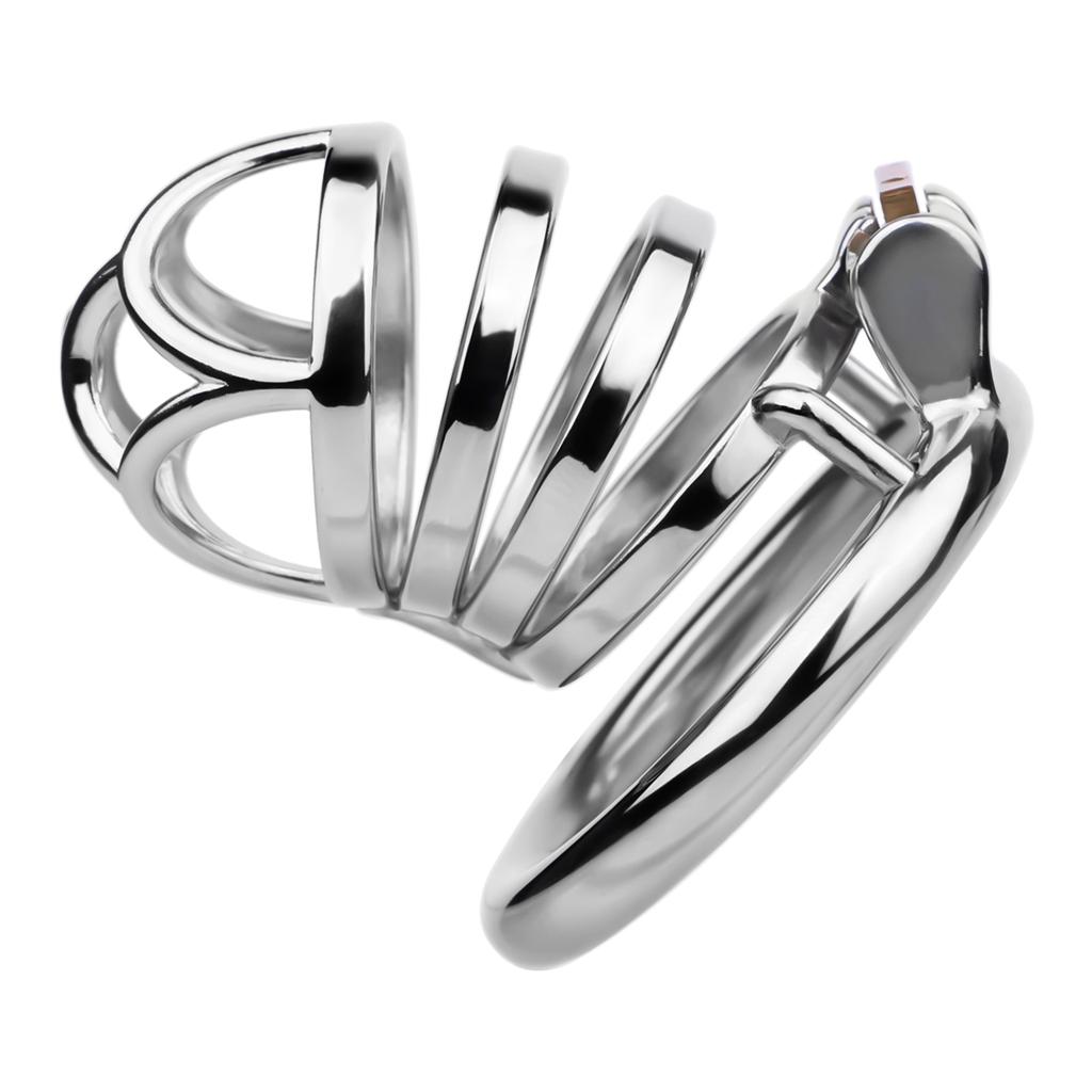 FRRK-11 Male Penis Anti-Escape Training Device Hollow Steel Cock Cage with Multiple Penis Ring Big Cock Lock Cage Erotic Sex Toy
