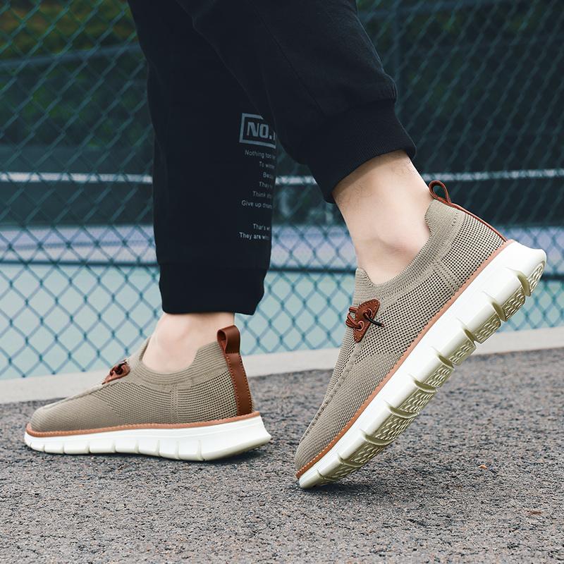 Big Size 39-48 Breathable Mesh Shoes Men Slip-On Flat Casual Sneakers Man Comfortable Lightweight Men's Loafers Zapatos Hombre