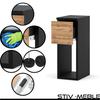 Narrow Bedside Cabinet 20Cm Black Wotan Bedside Table For Bedroom Nakastlik Loft