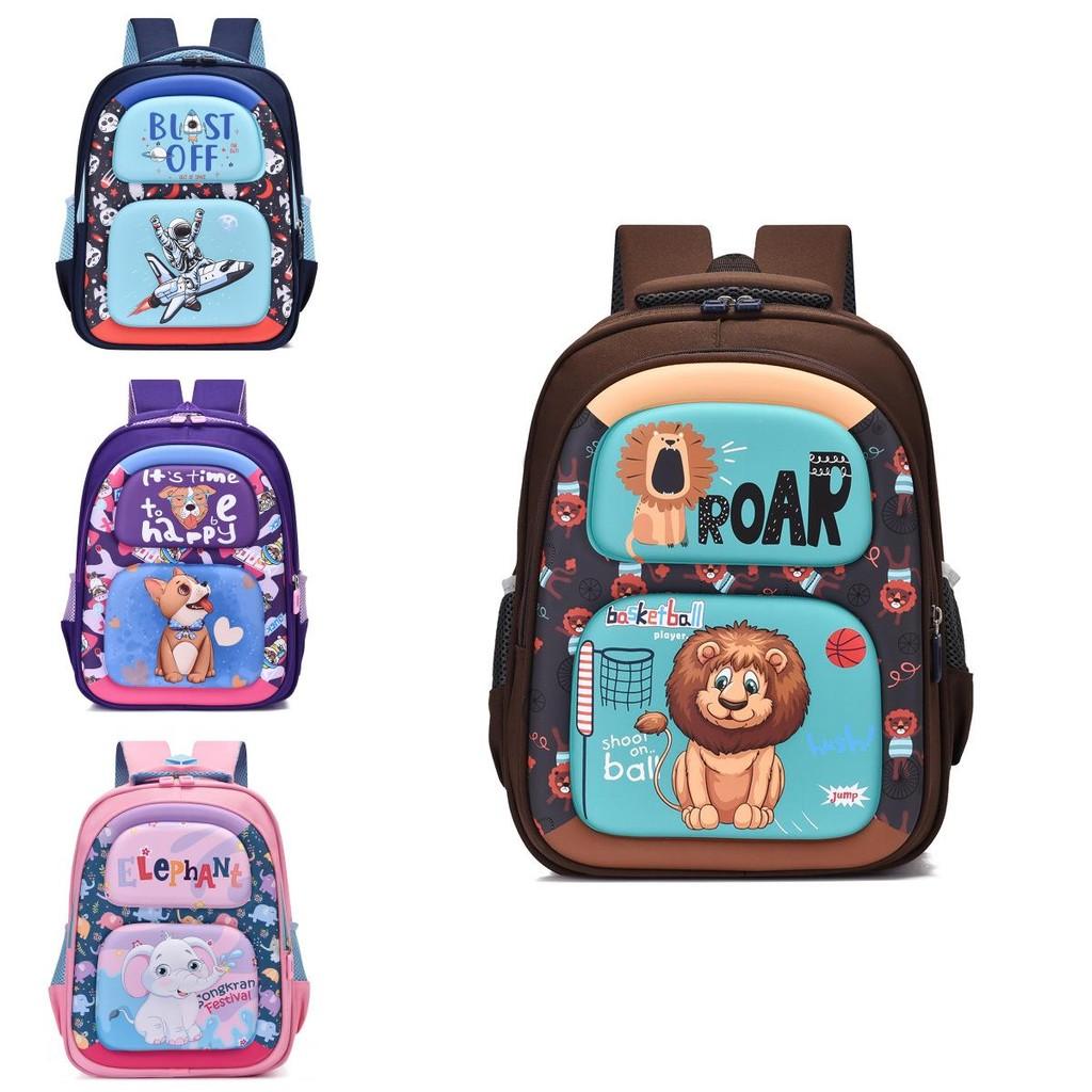 High-quality Oxford Fabric Kids Backpack Featuring Cute Animal Designs For School
