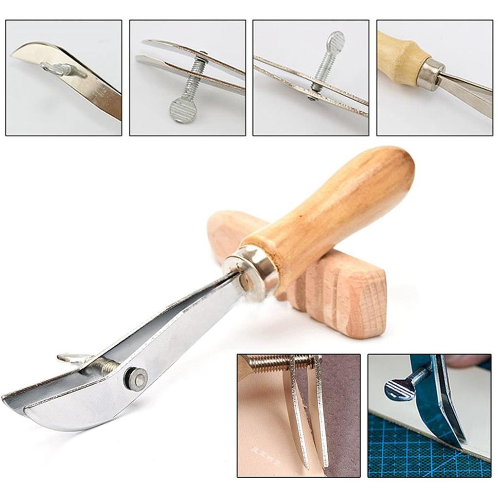 18 шт., инструменты для шитья кожи, набор для ручного шитья «сделай сам», с канавочным шилом, вощеным наперстком