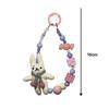 New Handmade Rabbit Mobile Phone Strap Short Wrist Strap Charm Keychain Camera Chain Lanyard With Slip Card With Slip Card