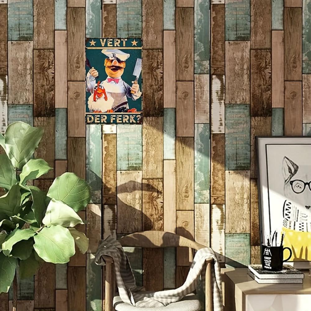 1 шт., Знак «Vert Der Ferk» в деревенском стиле для шведского шеф-повара, 8x12 дюймов, алюминиевая винтажная металлическая табличка, кухня, ванная комната, столовая