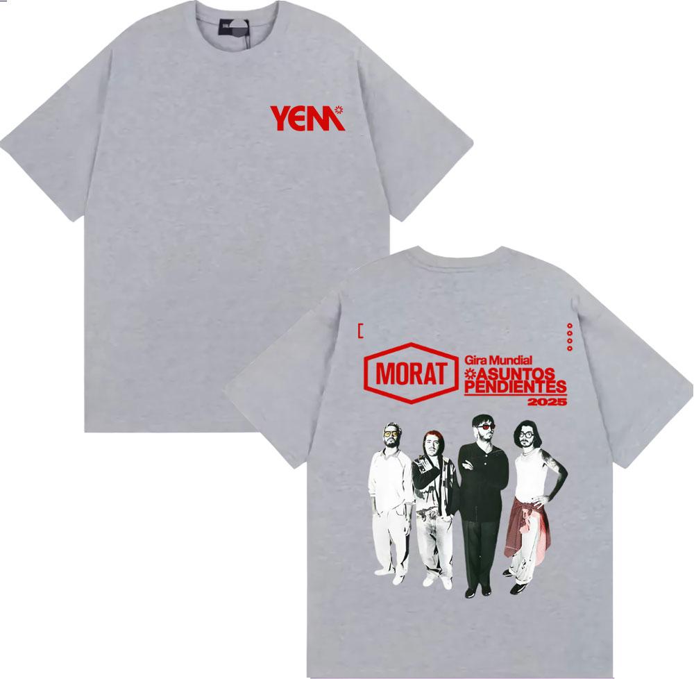 Band Morat Asuntos Pendientes Album 2025 Tour Tshirts Mens Women Harajuku Hip Hop Rock T Shirt Cotton Casual Oversized Tshirt