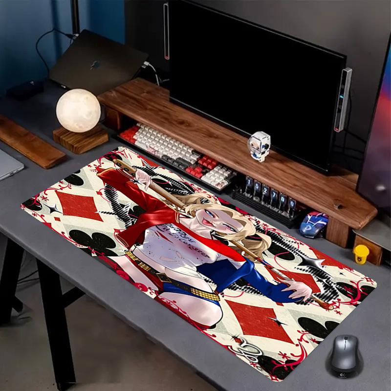 Superhero Print Mouse Pad, Anti‑Slip Desktop keyboard Mat, for PC Laptop Gaming Working Daily Use, Cool Festival Surprise Gift
