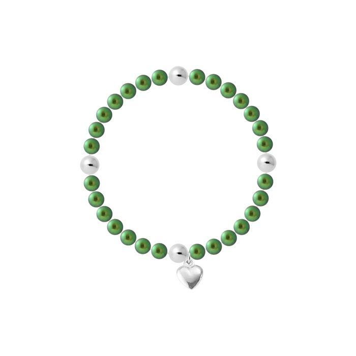 Bracelet - Pearls & Colors - My Heart - Perles de Culture d'Eau Douce 5-6 mm - Argent 925 - Élastiqué