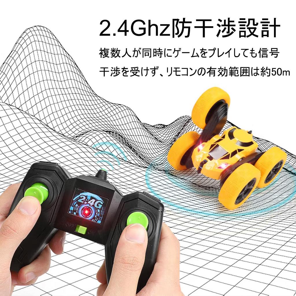 Tailtango Remote Control Car for USB Charging Stunt Car Rotating RC Truck 4WD Drive Drift Racing Car Birthday Gift for Boys and Girls Kids, Type-C