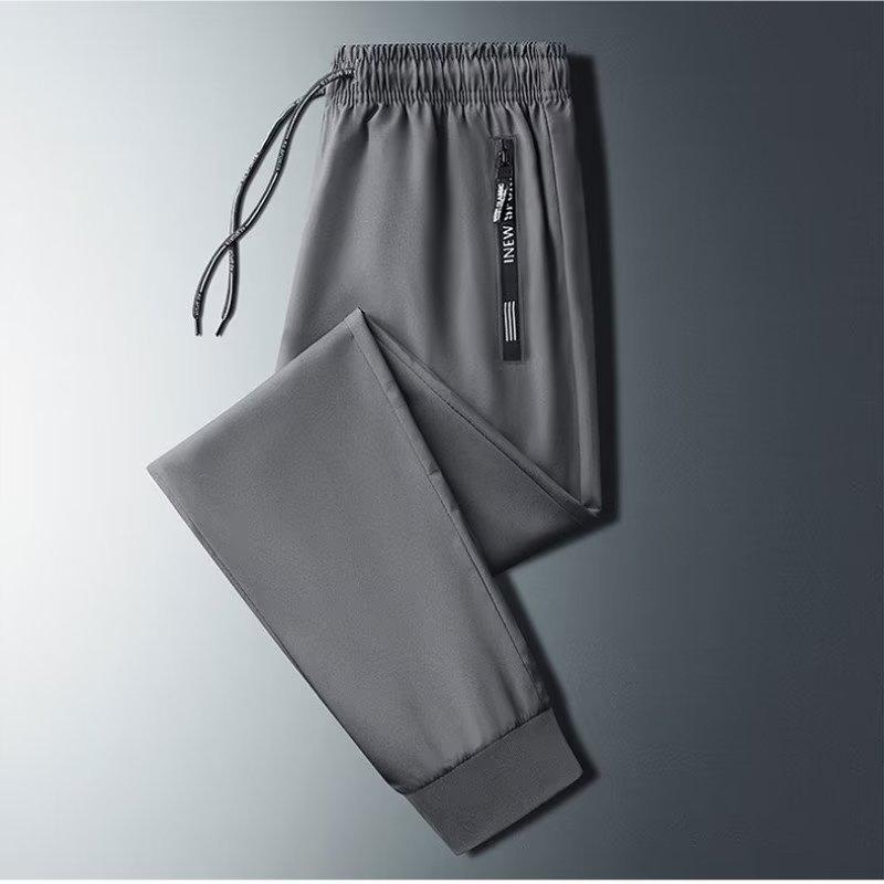 Мужские спортивные штаны осень и зима новые флисовые утолщенные большого размера на молнии повседневные брюки