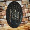 Medieval Lion Face Shield Black Warrior Viking Shield Shield for Re-enactment Battle Worn Armour Round Shield 55.88 Cm Best For Gift