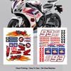 Hot Sale Motorcycle Stickers Modification Accessories HRC Racing Series PVC Waterproof Reflective Helmet Decor Decals AS9