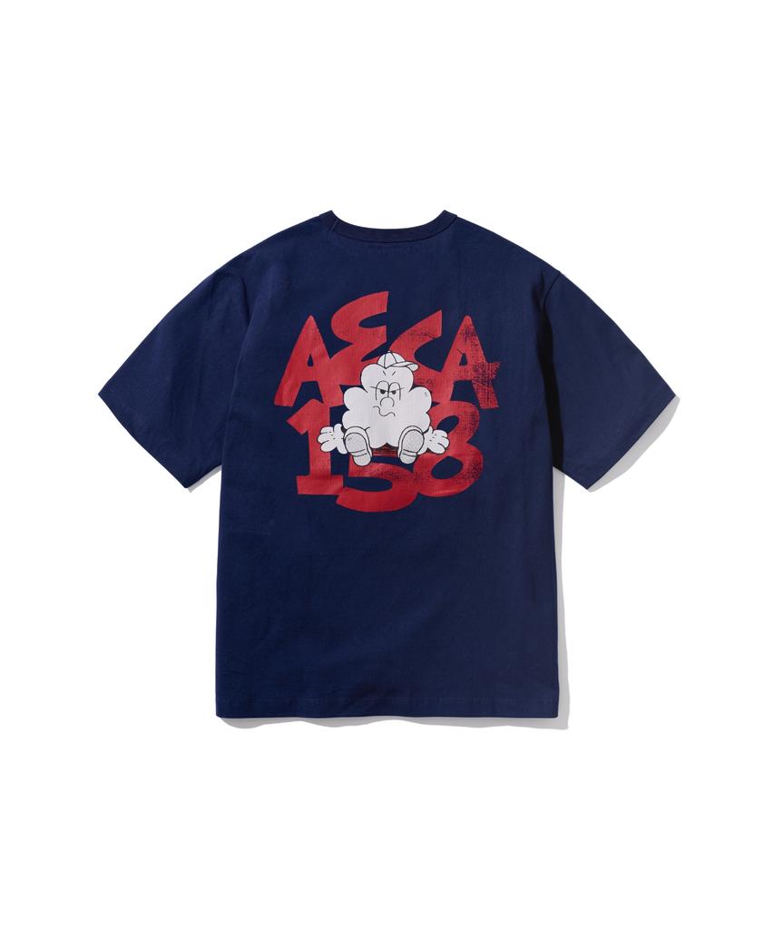 AECA (Женщина) Bad Clover Boy Records Футболка с коротким рукавом - Темно-синяя