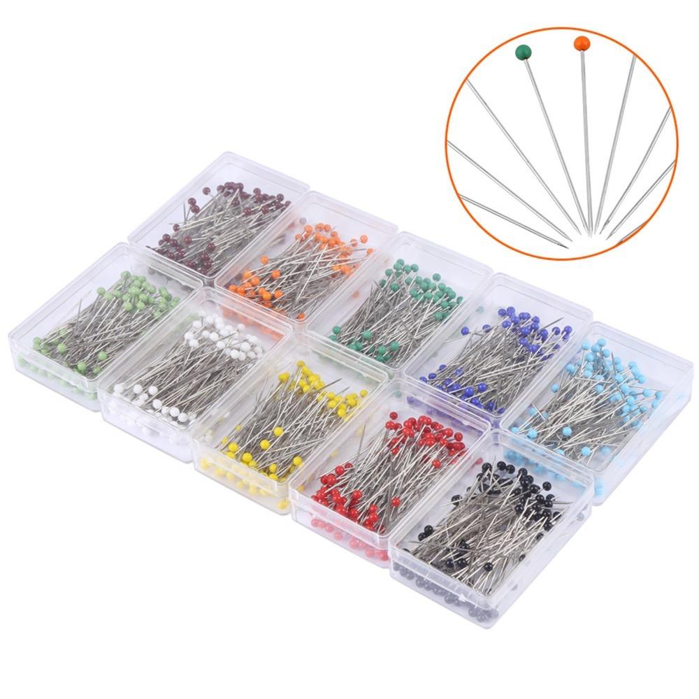1000pcs 1.45 Inch Sewing Pins Multicolor Dressmaking Pins Quilting Pins Wedding Flower