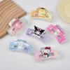 Акриловая заколка для волос с мультяшным дизайном Sanrio для девочек, милый аксессуар для волос, серия Cinnamoroll и Kuromi, прочная и нежная для ежедневного использования